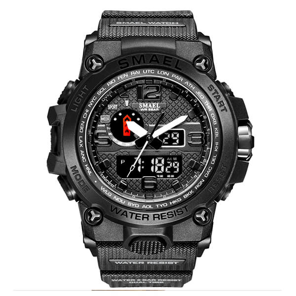 SMAEL 1545D Sports Watch Military Dual Display - Black