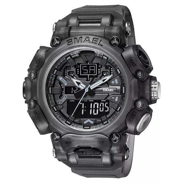 SMAEL 8053 Sports Watch Military Dual Display -  Black