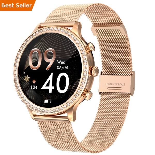 Smartwatch Microwear I70 - Gold Steel