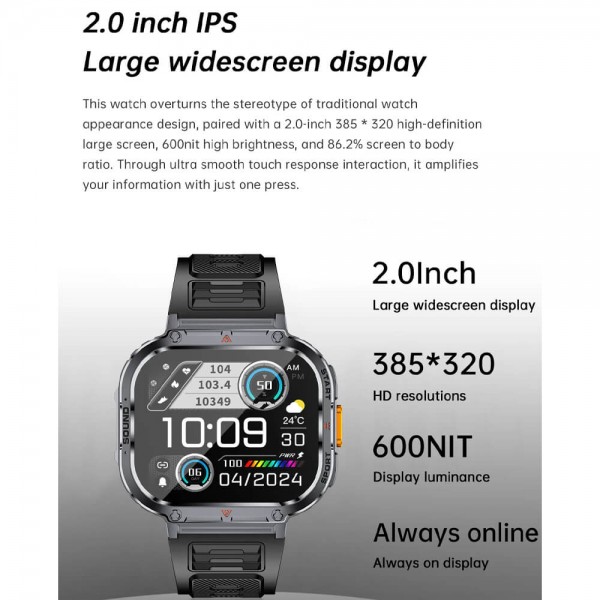 Smartwatch Microwear NX23 - Black